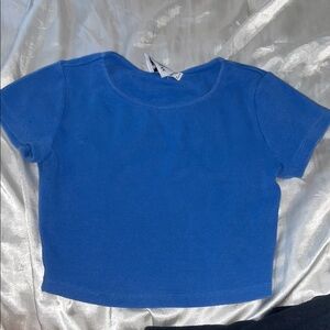 Princess Polly Blue Crop Top